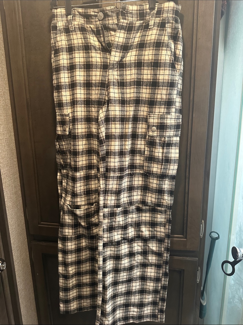 Forever 21 Black and White Plaid Maxi Skirt